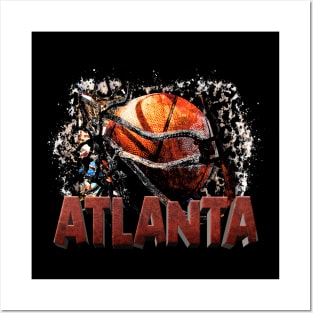 Classic Sports Atlanta Proud Name Basketball Posters and Art